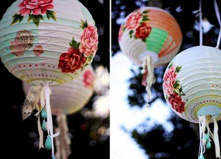 تزيين فانوس السماء فوانيس السماء DIY في المنزل