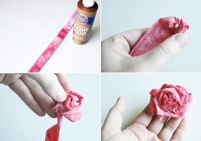 مراحل صنع الزهور بيديك للحصول على سوار