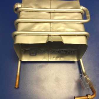 Η συσκευή και η αρχή λειτουργίας ενός λέβητα αερίου διπλού κυκλώματος