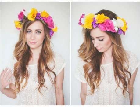 DIY pään seppeleet DIY -pääpanta ja kukkien seppele