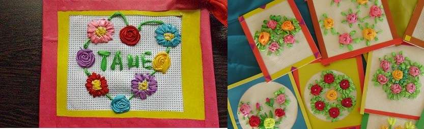 تطريز الشريط للمبتدئين بالصور والفيديو