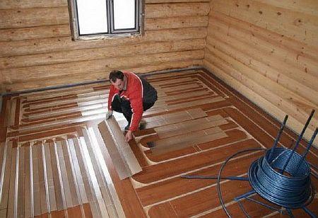 Foto - Lægning af moduler og installation af rør